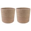 vidaXL Zestaw doniczek 2 szt. naturalny &Oslash; 21 x 21 cm 100% Juta Tossa