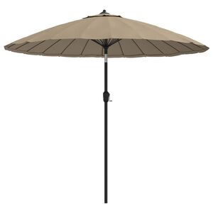 vidaXL Parasol ogrodowy na słupku aluminiowym, 270 cm, taupe