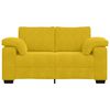 vidaXL Sofa dwuosobowa, ż&oacute;łta, 120 cm, aksamit