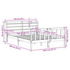 vidaXL Rama ł&oacute;żka z wezgłowiem, woskowy brąz, 140x190 cm, sosnowa