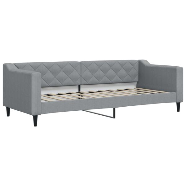 vidaXL Sofa z materacem do spania, jasnoszara, 80x200 cm, tkanina