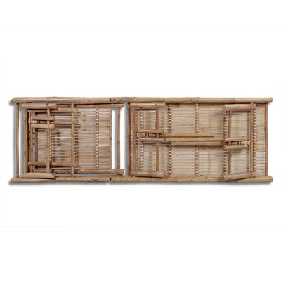 vidaXL Leżak plażowy, bambusowy