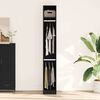 vidaXL Garderoba Czarny dąb 30 x 50 x 200 cm Materiał drewnopochodny