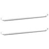 vidaXL Karnisze, 2 szt., biało-srebrne, 40-60 cm, aluminium