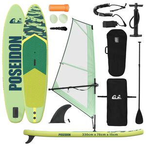 vidaXL Nadmuchiwany deska SUP z żaglem POSEIDON 330 x 76 x 15 cm dla