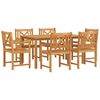 vidaXL Zestaw do jadalni w ogrodzie 7 pcs Brązowy Lite Drewno Akacji