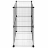 vidaXL Klatka dla zwierząt, 8 paneli, czarna, 35x35 cm, stalowa