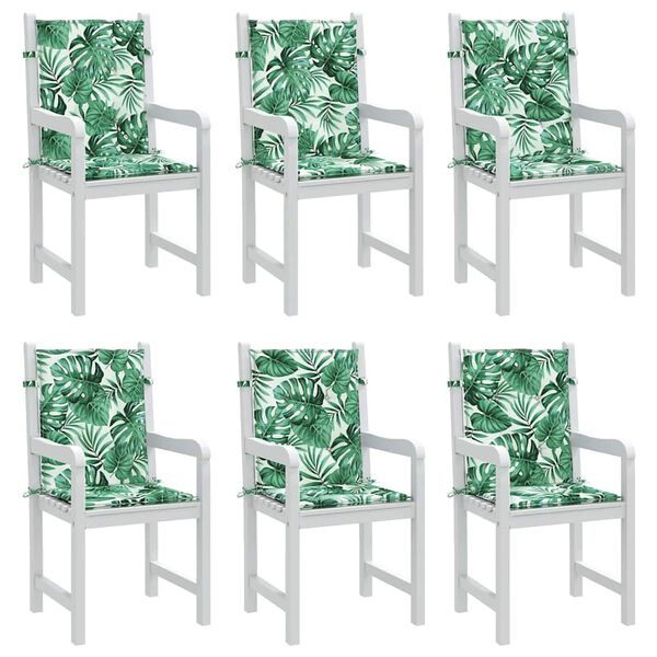 vidaXL Poduszki na plecy Liść 6 pcs Wz&oacute;r liścia 100 x 50 x 3 cm