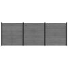 vidaXL Zestaw ogrodzeniowy 526 x 186 cm WPC i aluminium Szary