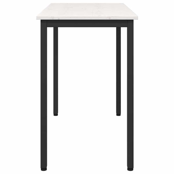 vidaXL st&oacute;ł Biały 100 x 50 x 77 cm Drewno inżynieryjne i stal