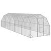 vidaXL Kurnik dla kur 2,5x10x2,25 m Stal ocynkowana
