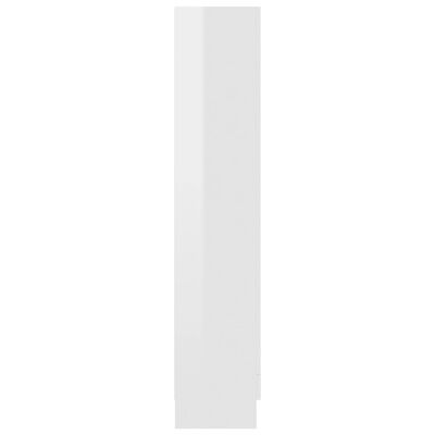 vidaXL Witryna, wysoki połysk, biała, 82,5 x 30,5 x 150 cm, płyta