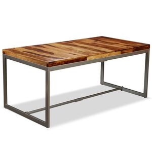 vidaXL St&oacute;ł jadalniany z litego drewna akacjowego i stali, 180 cm