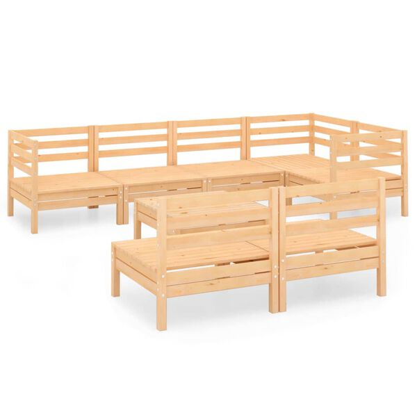 vidaXL 8-cz. zestaw wypoczynkowy do ogrodu, drewno sosnowe