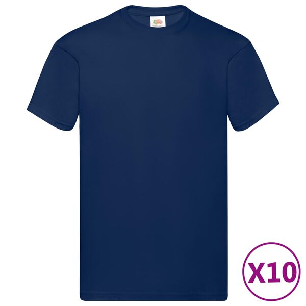 Fruit of the Loom Oryginalne T-shirty, 10 szt., granatowe, S, bawełna
