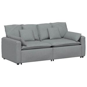 vidaXL Sofa modułowa z poduszkami, jasnoszara