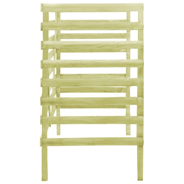 vidaXL Osłona na 2 kosze na śmieci, zielona, 140x80x150 cm, drewno