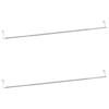 vidaXL Karnisze, 2 szt., biało-srebrne, 90-135 cm, aluminium