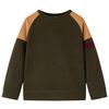 vidaXL Bluza dziecięca, kolor ciemne khaki i camelowy, 140