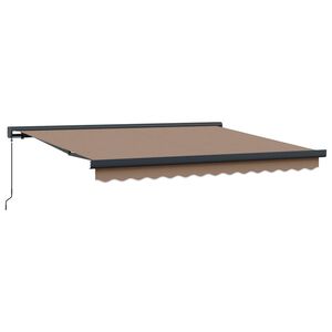 vidaXL Markiza wysuwana Ciemnoszary 500 &times; 300 cm Canvas i Aluminium