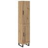 vidaXL Highboard Dąb rzemieślniczy 34,5 x 34 x 180 cm