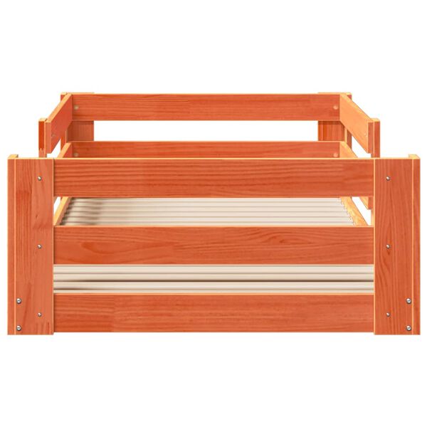 vidaXL Rama ł&oacute;żka bez materaca, woskowy brąz, 90x190 cm, sosnowa