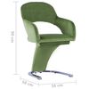 vidaXL Krzesła stołowe, 2 szt., zielone, aksamitne