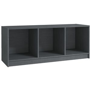 vidaXL Szafka pod telewizor, szara, 104x33x41 cm, lite drewno sosnowe