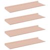 vidaXL P&oacute;łka wisząca 4 pcs R&oacute;żowy 60 x 18 x 2,5 cm Stal