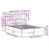 vidaXL Ł&oacute;żko z regałem, bez materaca, 140x200 cm, lite drewno sosnowe