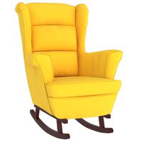 vidaXL Fotel bujany z kauczukowymi nóżkami, żółty, aksamit