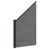 vidaXL Zestaw ogrodzeniowy 95 x 180 cm WPC i aluminium Szary