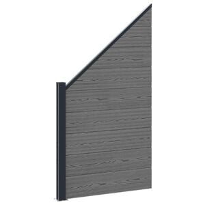 vidaXL Zestaw ogrodzeniowy 95 x 180 cm WPC i aluminium Szary