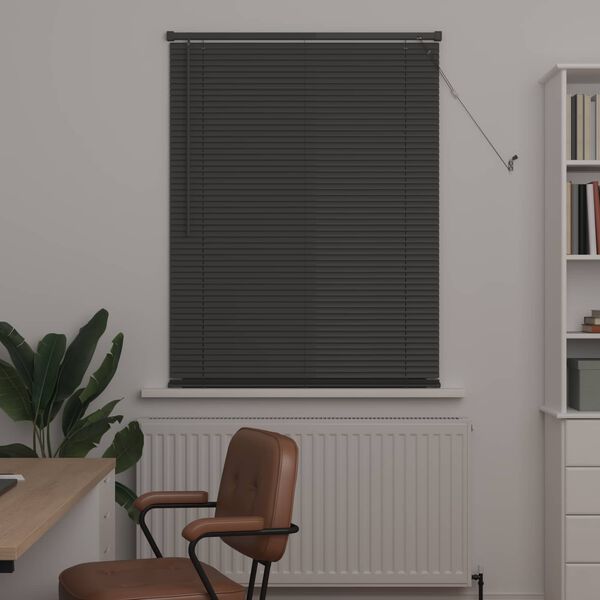 vidaXL Żaluzja wenecka Z regulacją Srebrnoszary 150 x 70 cm PVC