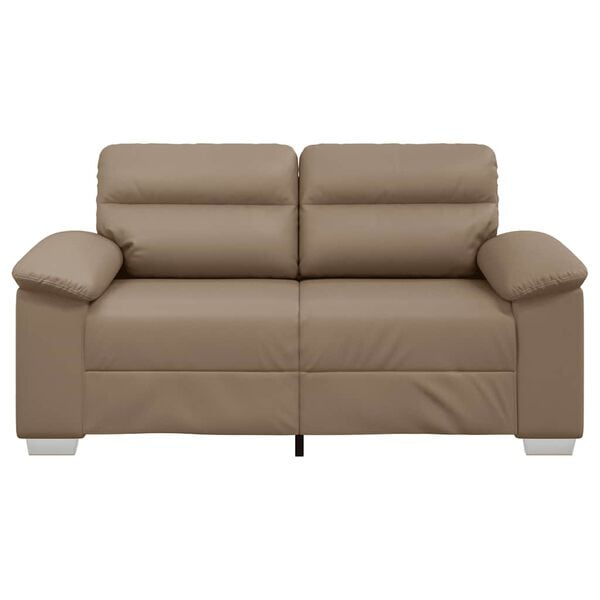 vidaXL 2-osobowa sofa Cappuccino 160x81x84 cm ze sk&oacute;ry ekologicznej