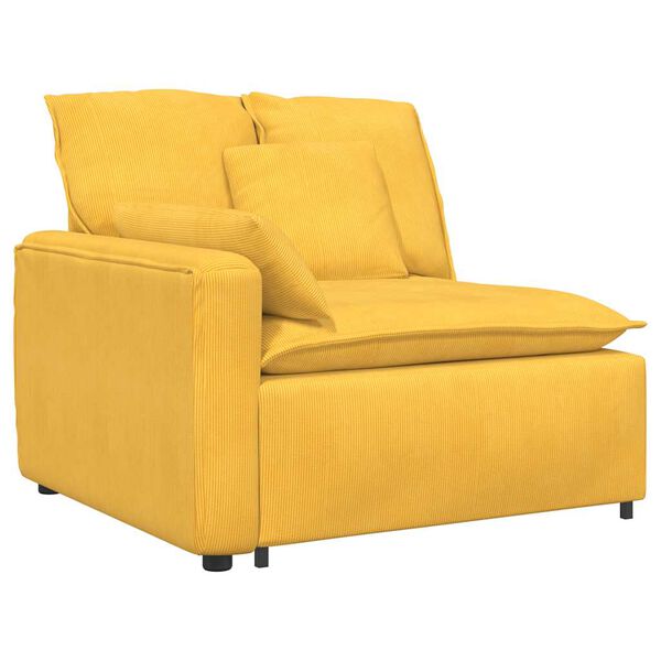 vidaXL Modułowy podłokietnik sofy modułowej z poduszkami