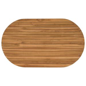 vidaXL Blat stołu 120 x 70 x 3,5 cm Owalny Lite drewno teakowe