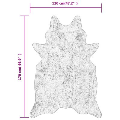 vidaXL Dywan, brązowo-biały, 120x170 cm, krowa, z możliwością prania