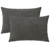 vidaXL Poszewka na poduszkę 2 pcs HEERLEN ciemnoszary 50 x 80 cm Welur