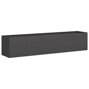 vidaXL Doniczka Czarna 200x40x40 cm Stal walcowana na zimno