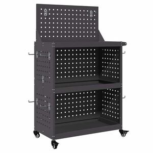 vidaXL W&oacute;zek narzędziowy Czarny 65 x 35 x 111 cm Stal zimnogięta