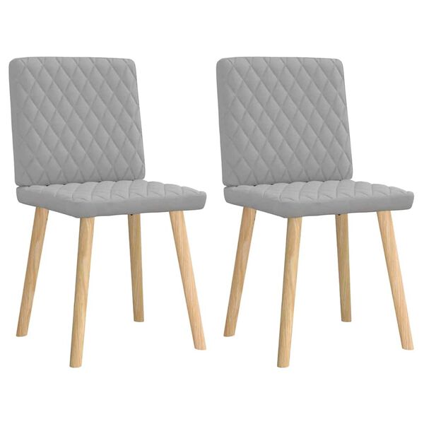 vidaXL Krzesła do jadalni 2 szt. Tkanina Cloud Grey