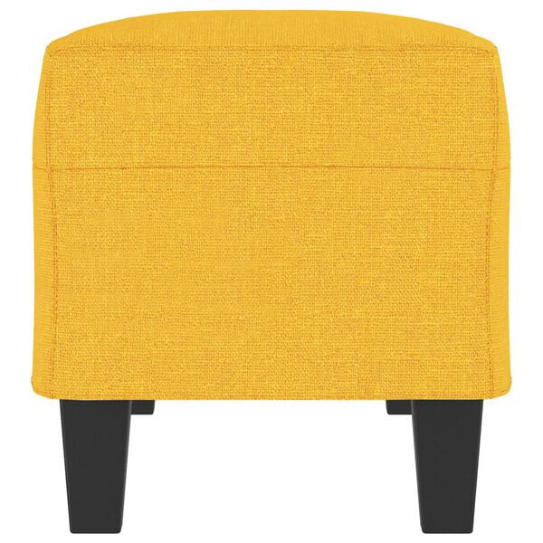 vidaXL Ławka, jasnoż&oacute;łty, 100x35x41 cm, tapicerowana tkaniną