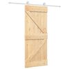 vidaXL Drzwi przesuwne Naturalne i białe 85 x 210 cm