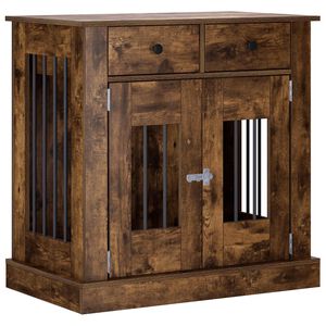 vidaXL Meble na klatkę dla psa Dąb wędzony 80 x 47,5 x 80 cm