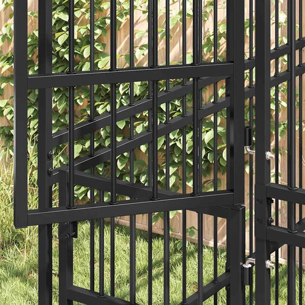 vidaXL Kojec zewnętrzny dla psa, stalowy, 7,37 m&sup2;