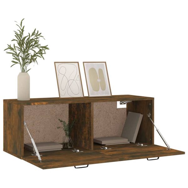 vidaXL Szafka ścienna, przydymiony dąb, 100x36,5x35 cm