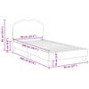 vidaXL Ramka łóżka Z zagłówkiem Jasnoszary 90 x 200 cm Tkanina owcza
