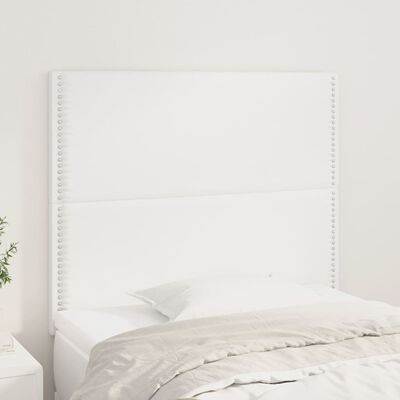 vidaXL Zagłówek do łóżka, 2 szt., biały, 90x5x78/88 cm, sztuczna skóra