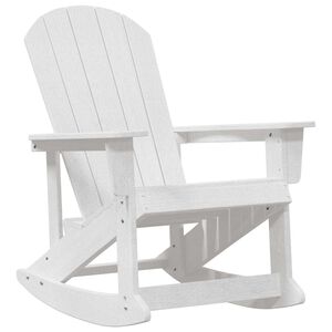 vidaXL Fotel bujany Adirondack Biały 92 x 73.5 x 92 cm HDPE